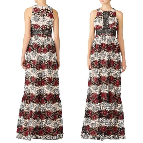 ML Monique Lhuillier Women's Size 2 Gardenia Lace Gown Floor Length Formal Dress - Picture 1 of 15